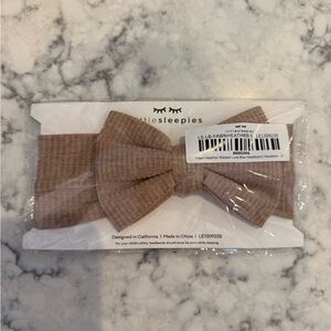 Little Sleepies Heathered Brown Bow Headband